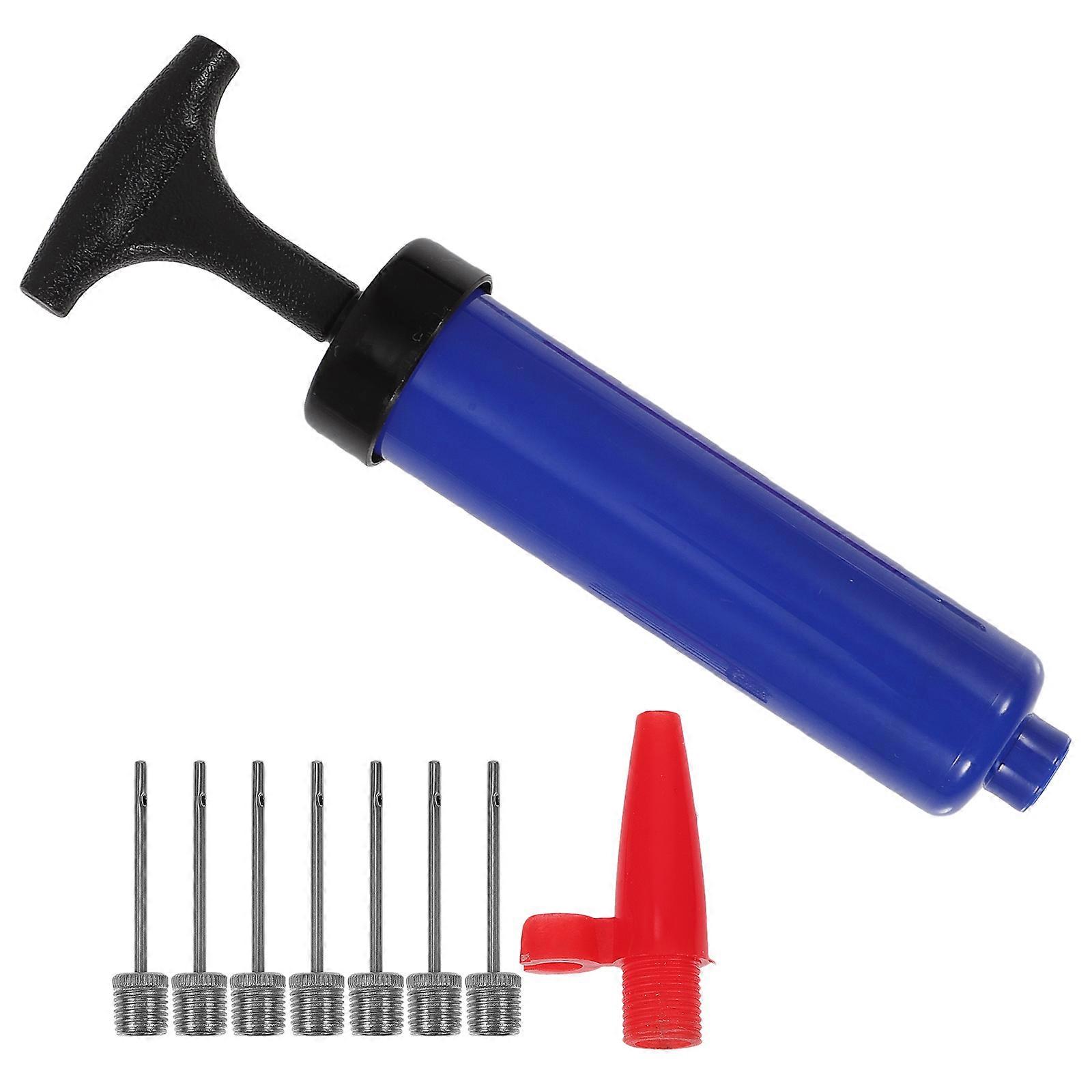 9pcs Sports Inflator Pump Set with Air Tube Tip, Detachable Needle Protector for Basketball, Football, and More – Blue