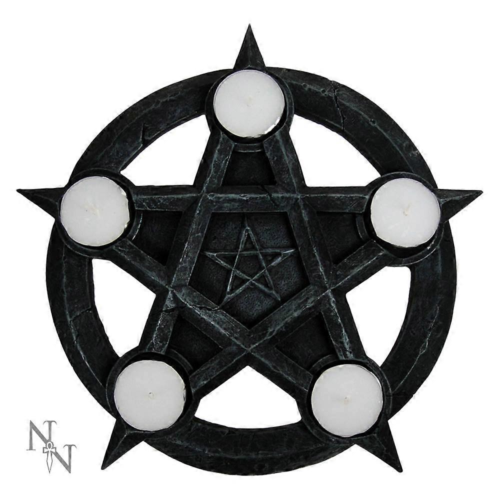 Pentagram Gothic Wiccan Tealight Holder