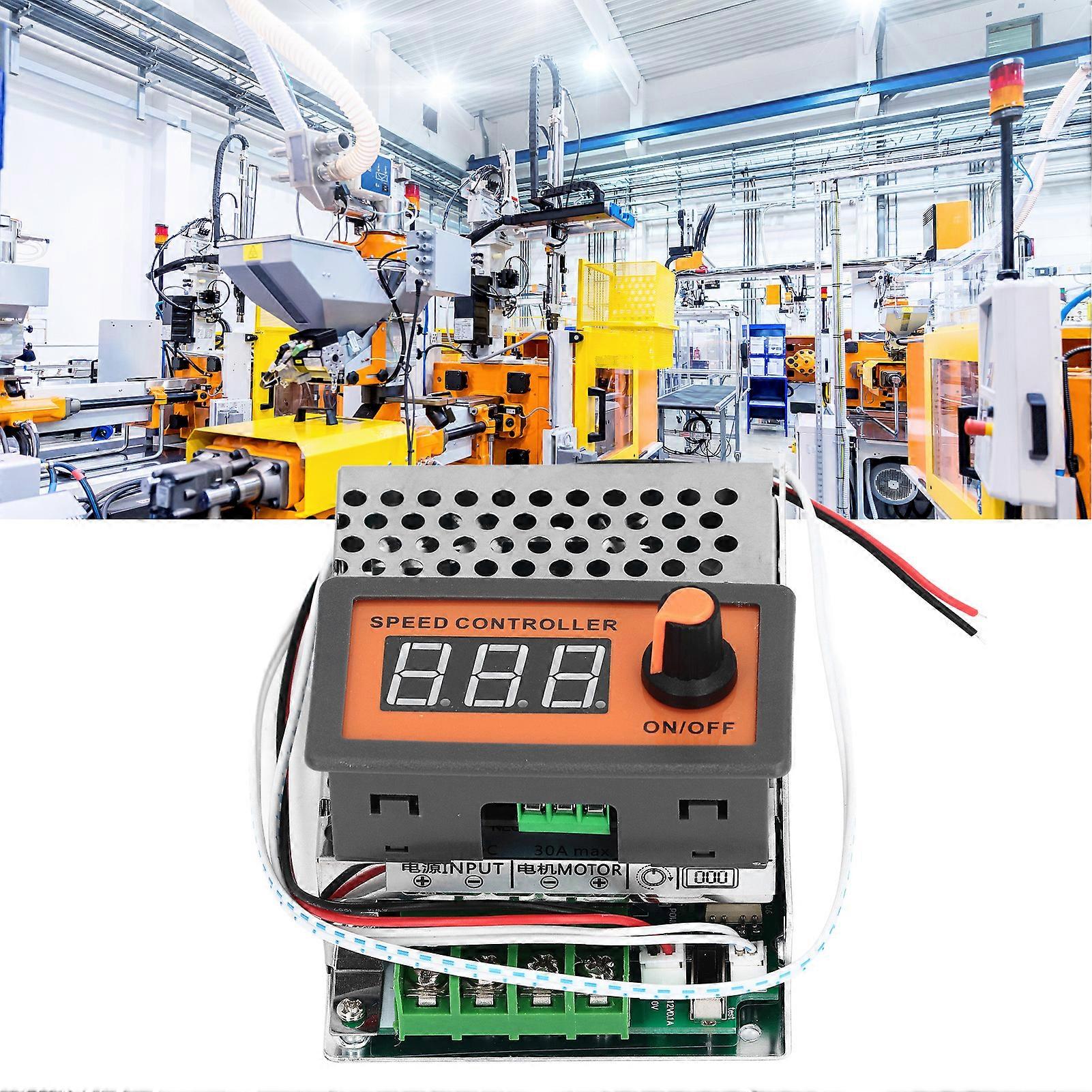 DC Motor Speed Controller PWM Digital Display Multipurpose Motor Speed Switch for Light Brush Fan 12V‑80V 30A 