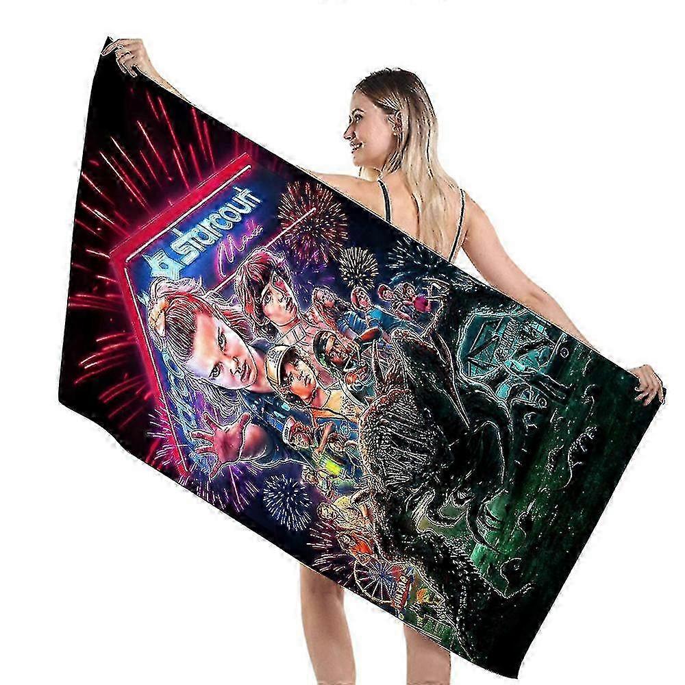 2025 Stranger Things Quick Dry Beach Towel Rectangular Microfiber Bath Towel Gifts