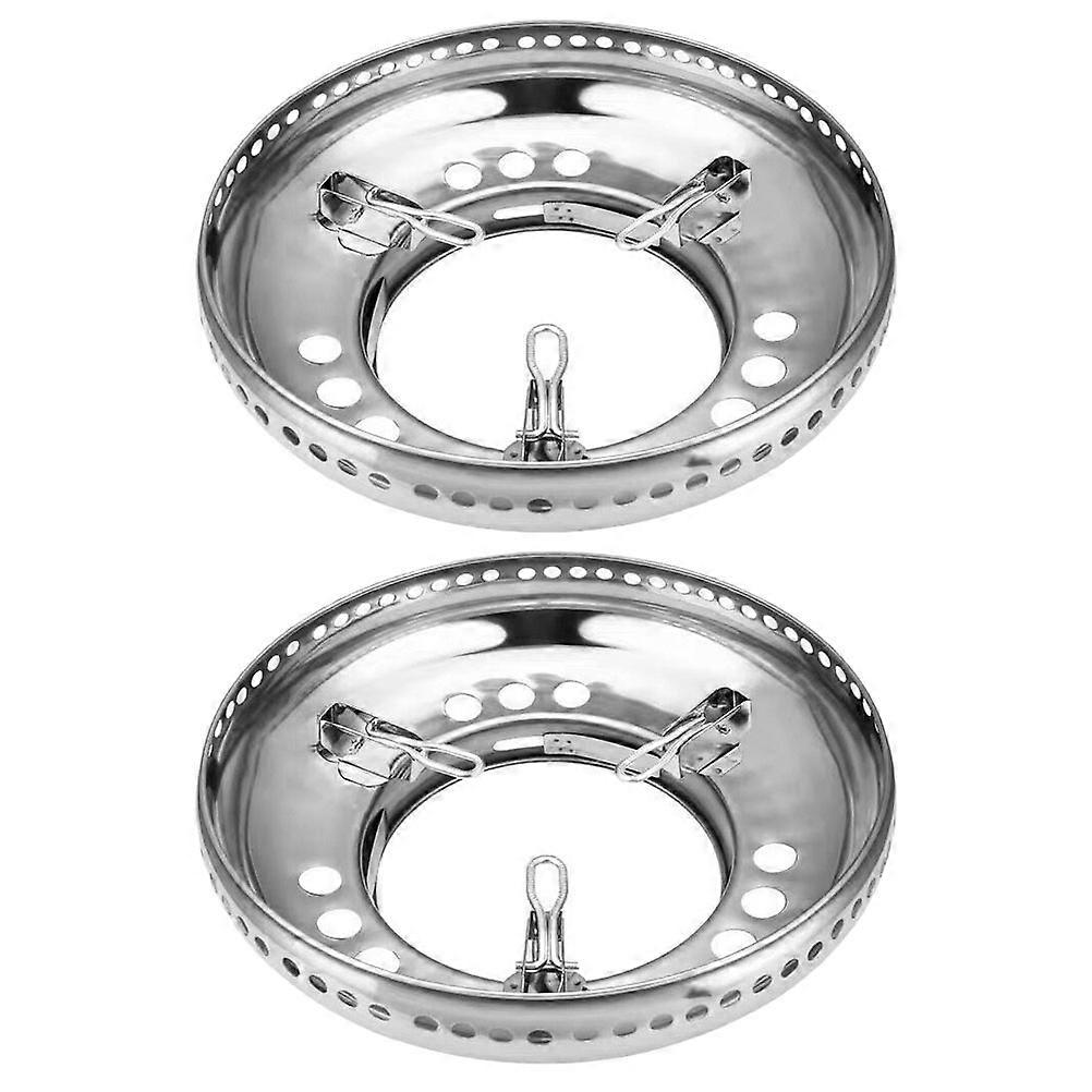 المهنية ووك رف استبدال الدائري العالمي ووك الدائري موقد الغاز الرف 30X18CM فضي 2 قطعة