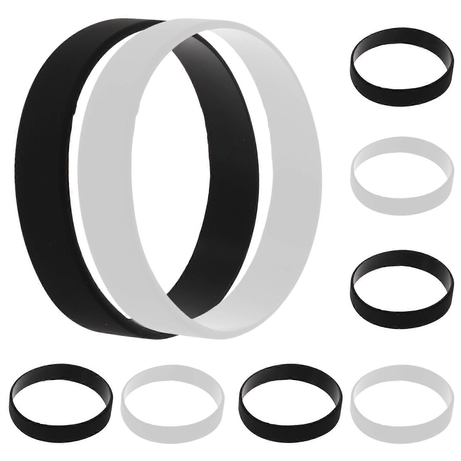 Silicone Decorative Bracelets Round Shape Lightweight White 24Pcs
