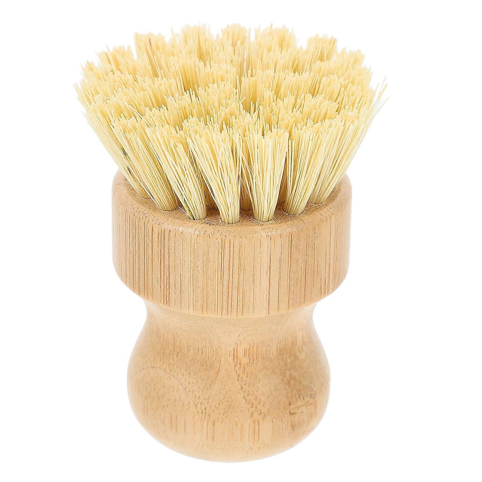 Dish Scrubber Brush Multi-Function Wok Brush Cleaning Vegetables and Fruits 8x6x6cm Short Handle 1Pcs