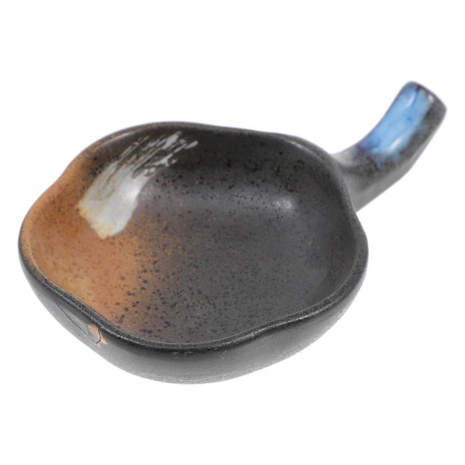 Dip Dish Ceramic Chopstick Rest Tableware 11X7X2CM Fruit Salad Dressing 1Set