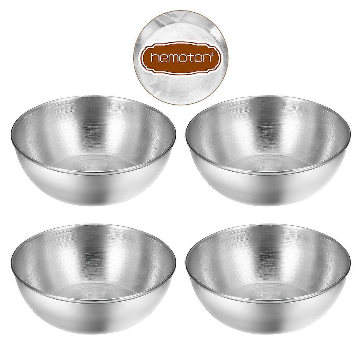 Dipping Sauce Bowls Hemoton 4Set Simple Clean Design Round Appetizer Plates For Kitchenware