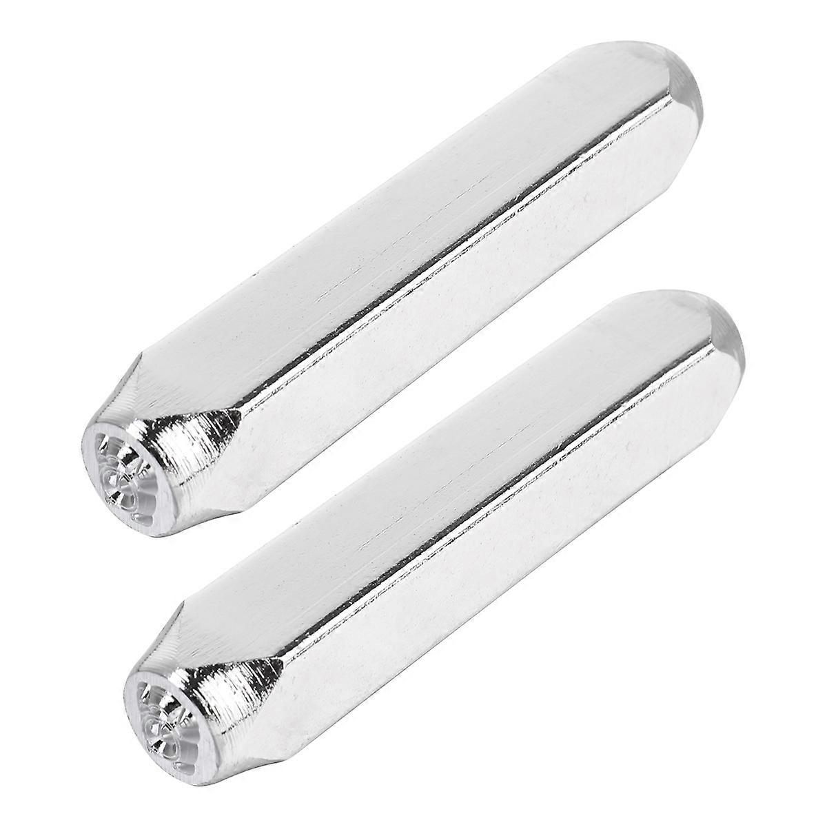 Carbon Steel Stamp Tool Craft Tools for Artists Craftsmen in Jewelry Making Punching 6.4X1CM Silver 2Pcs