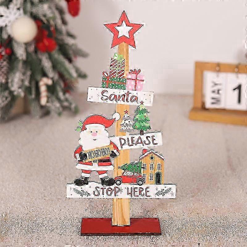 Skrivebordspynt i tre til julepynt