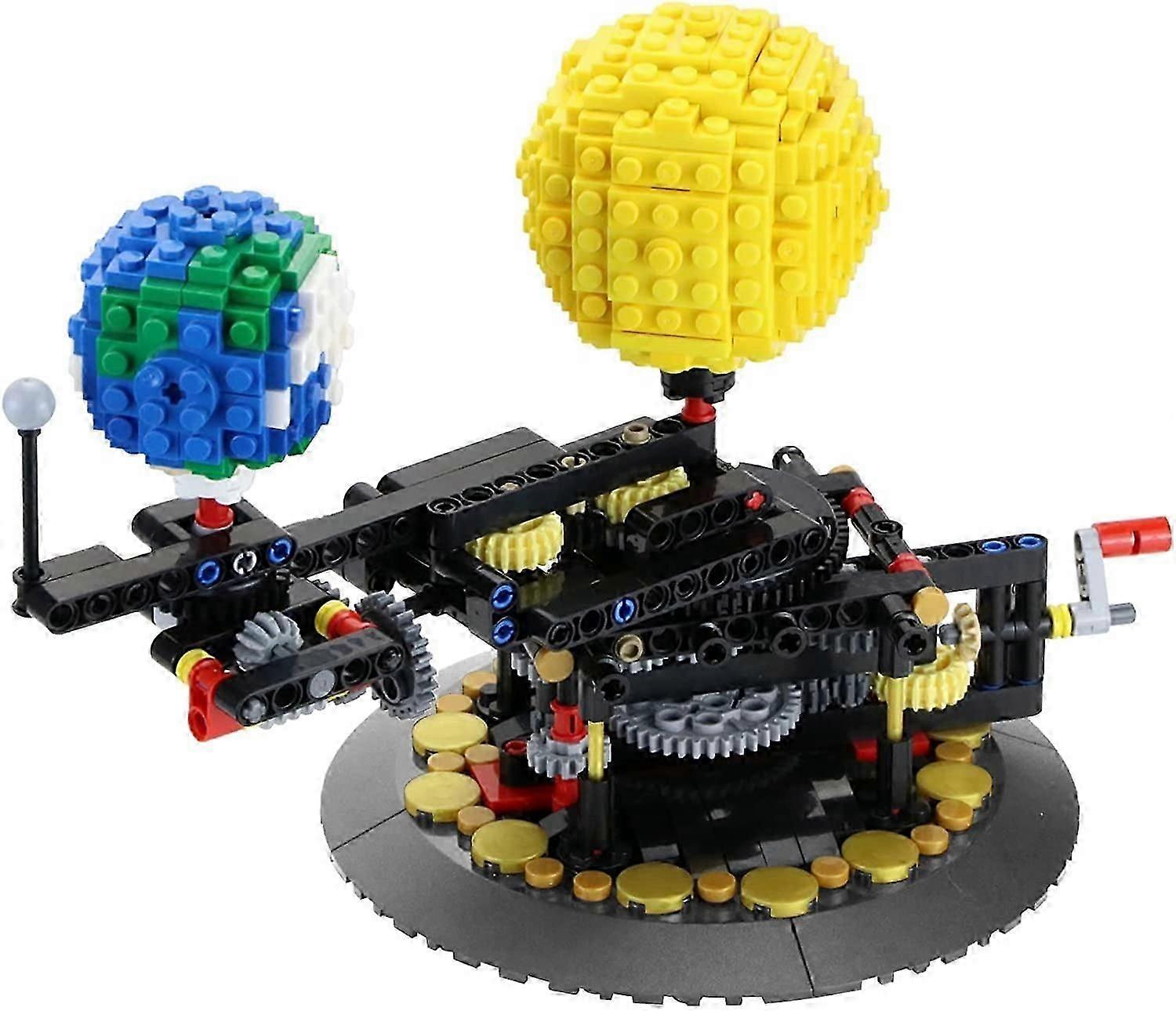 Rotating Solar System Model - Educational Toy Building Set for Kids
