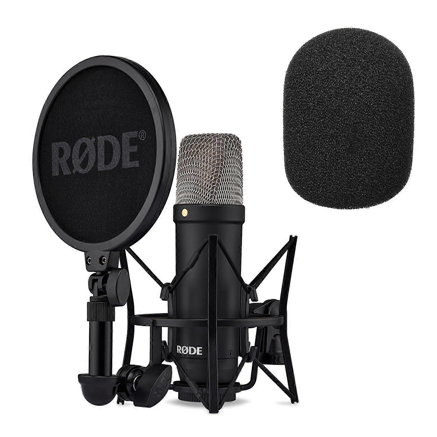 Rode NT1 Signature Black Studio Microphone Keepdrum WS2 Pop Protector