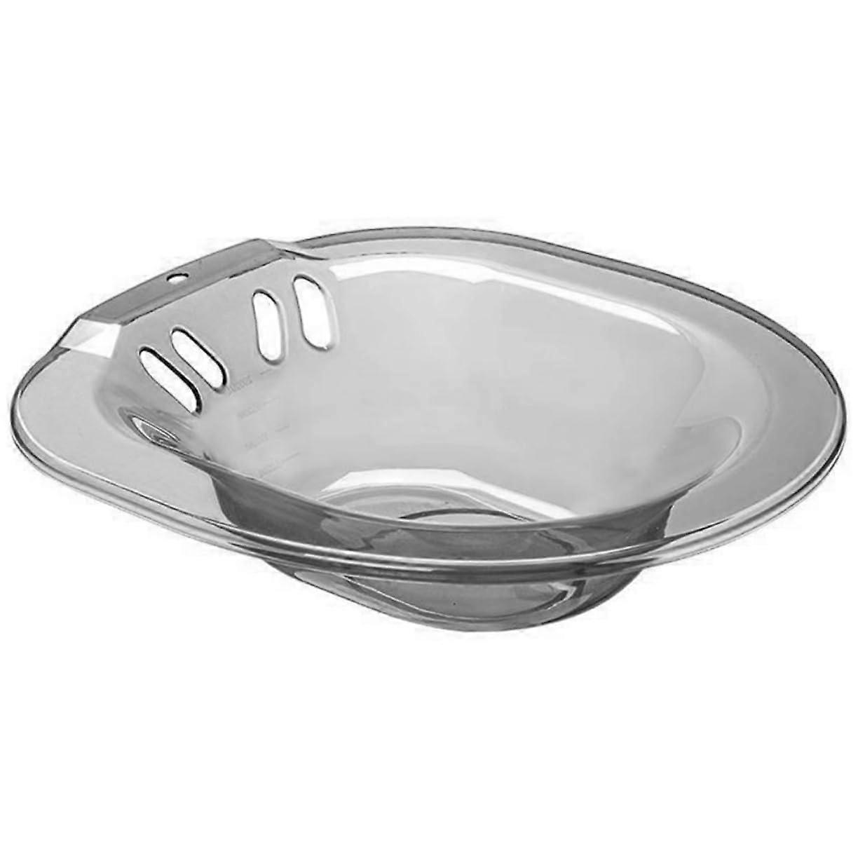 Portable sitz bath for pregnant women and patients with overflow for hygienic cleaning care.