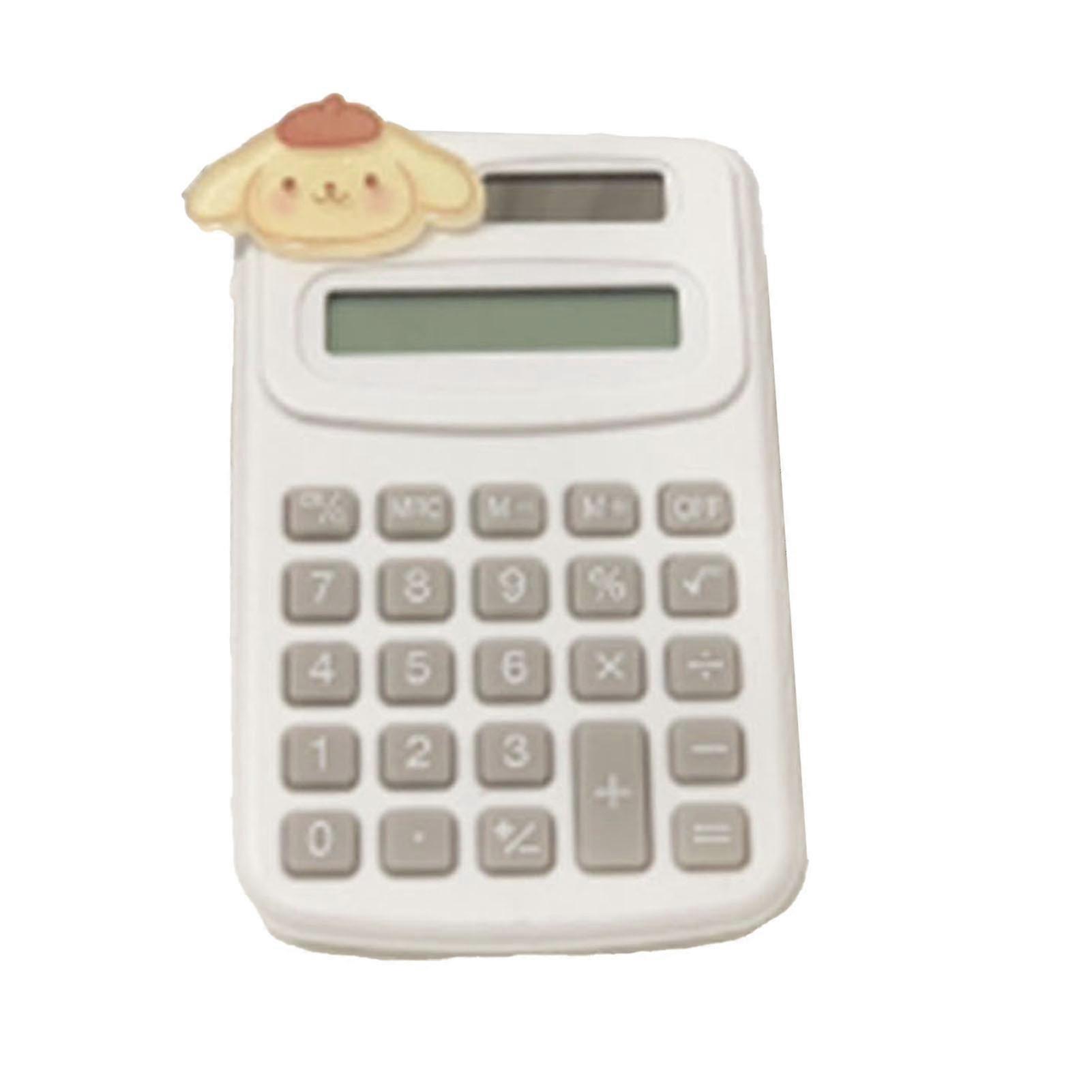 Multifunctional Cartoon Handheld Pocket Calculator with LED Display for Office School Home Type 6
