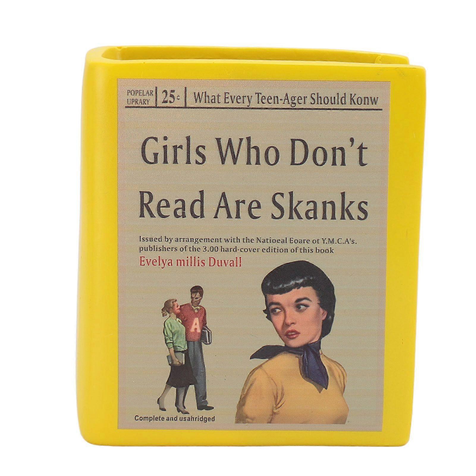 2025 Último modelo Jarrón con forma de libro Suavemente Maceta con forma de libro de resina