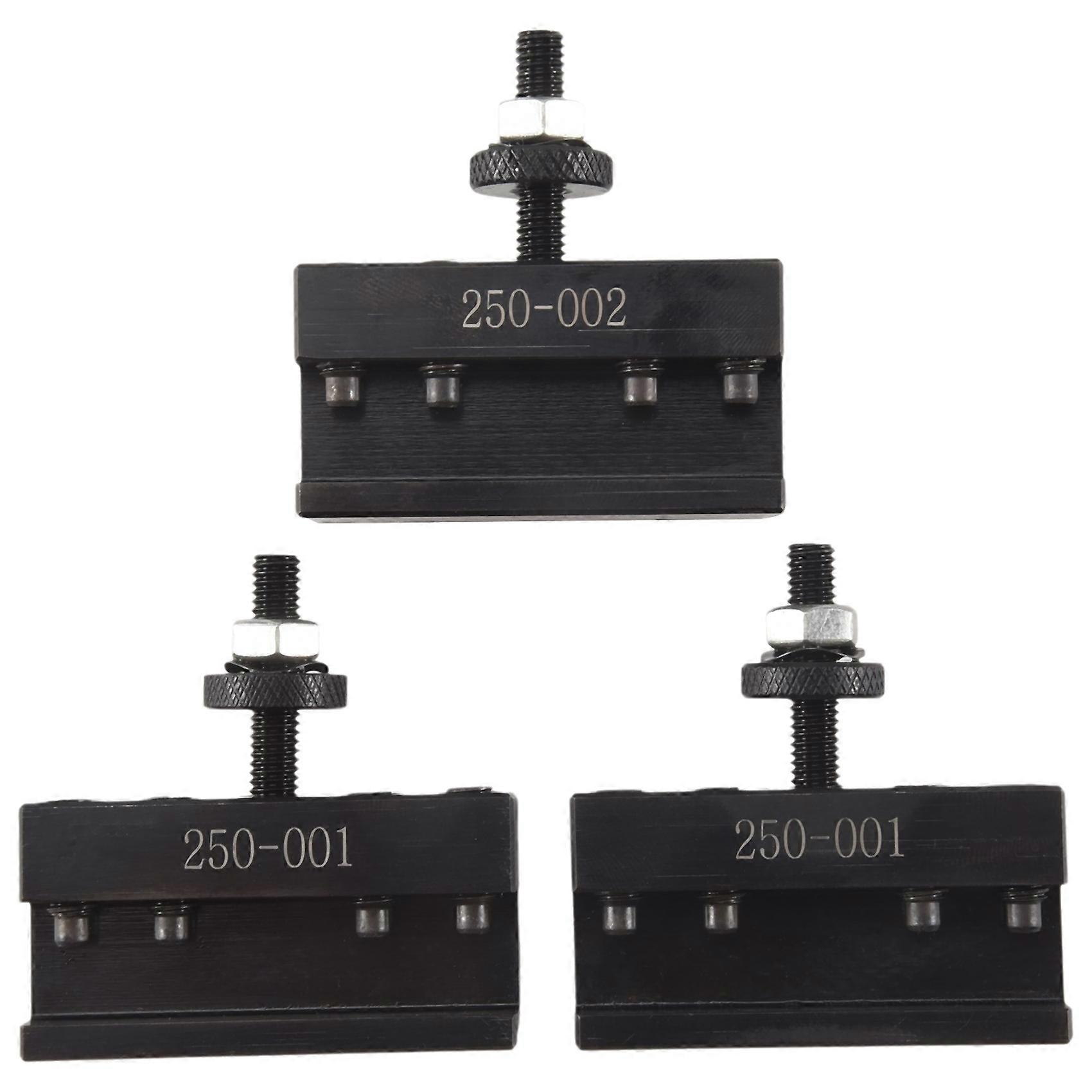 3 Pcs Quick Tool Change Holder Turning Facing Lathe Parting Blade, 2 Pcs 250-001 & 1 Pcs 250-002
