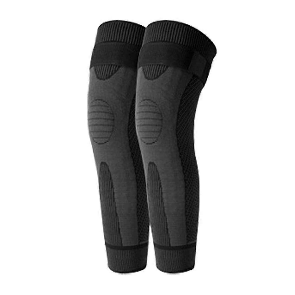 Sports Knee Pads Compression Sleeves for Running and Arthritis Relief, Long Full Leg Support, Black, Size M