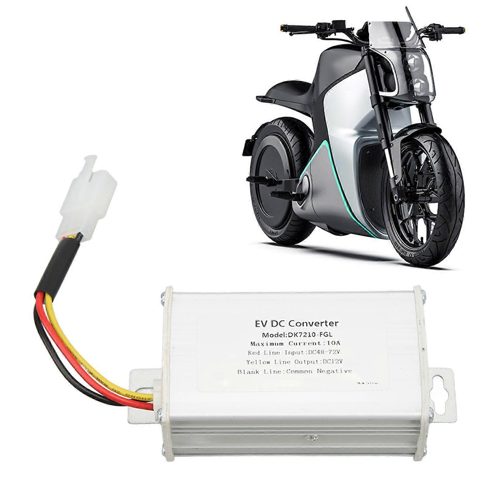 DC Voltage Reducer 48V‑72V Input to 12V 10A Output Power Supply Regulator Transformer Module for Electric Vehicles