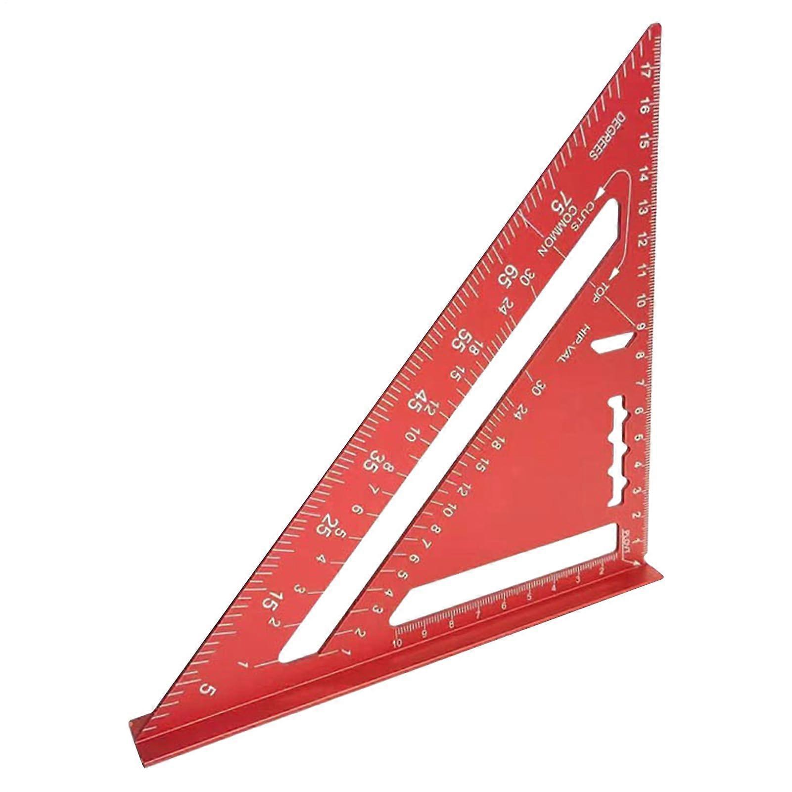 Speed Square Tool  Precision Triangle Ruler  Multifunctional Carpenter's Manual  Aluminium Alloy Layout Device for Woodworking, Metric Imperial Set