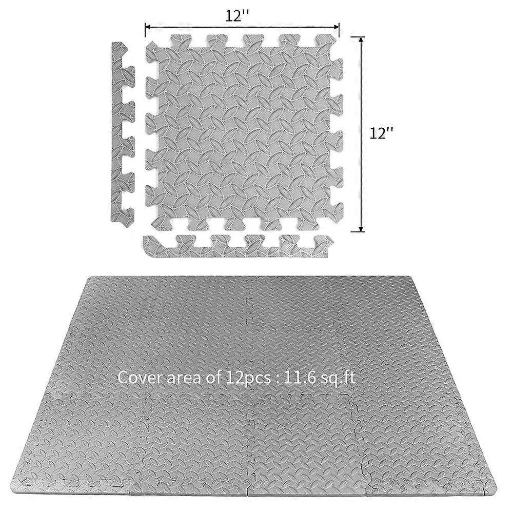 12PCS 30*30cm Protective Floor Mat Anti-slip Bubble Bowl Foam Exercise Cushion