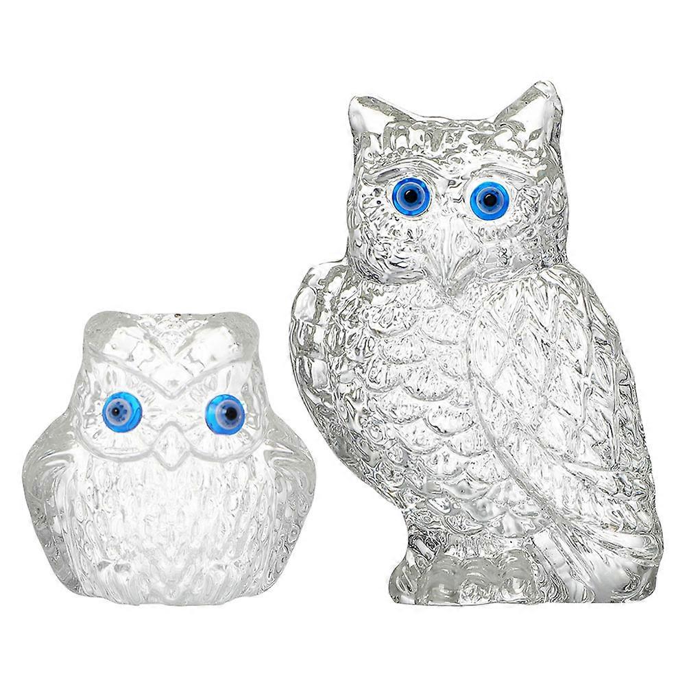 Owl Table Decoration Crystal Figurine Color Creative Design Garden Wedding Decor 1Set