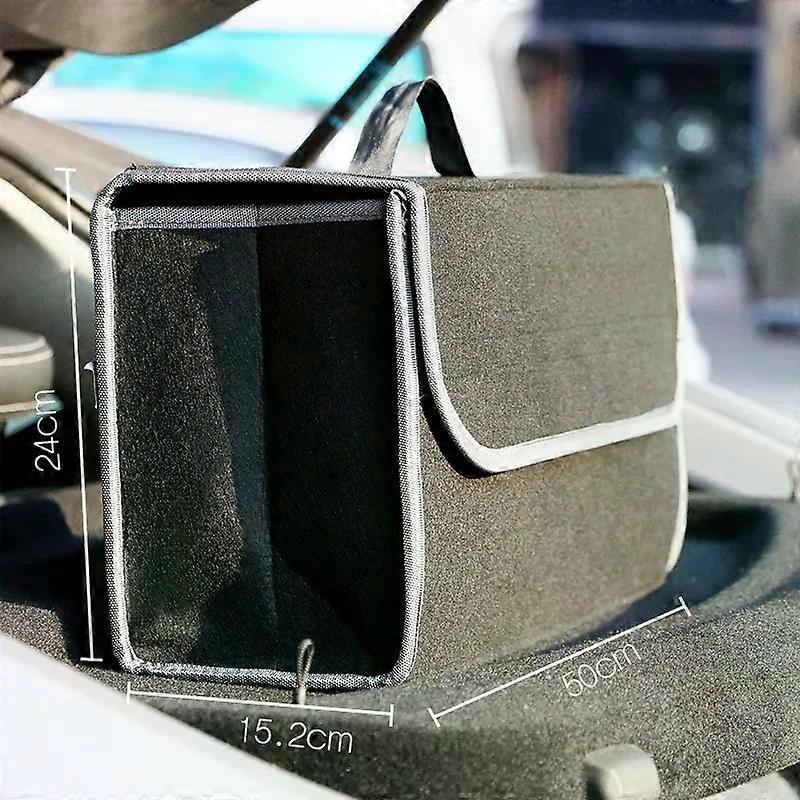 Car Trunk Organizer Soft Felt Storage Box Large Anti Slip Compartment Boot Storage Organizer Tool Bag Car Storage Bag