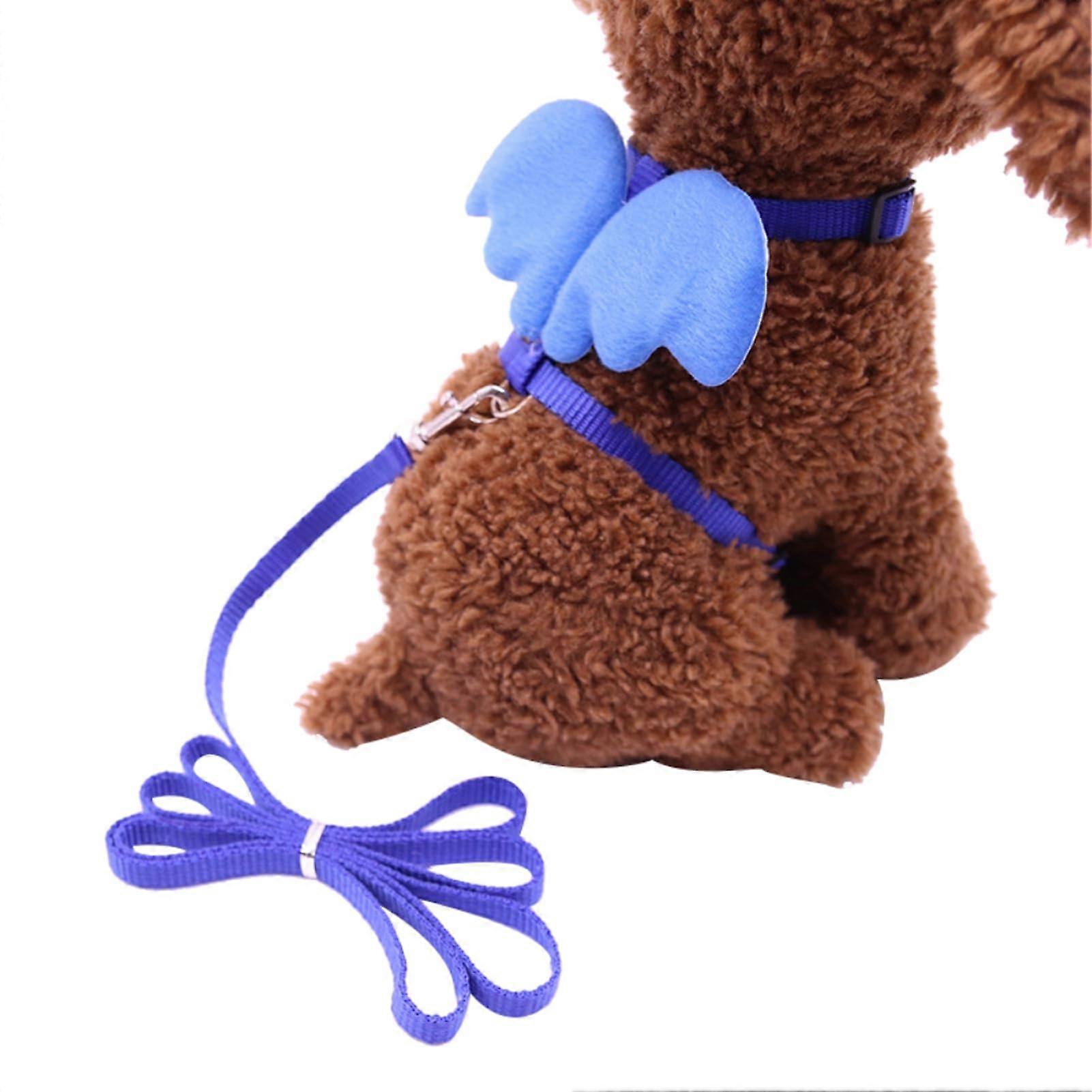 Dog Harness Small Nylon Mini Set With Leash Chest Strap Carrying Strap Cute Solid Color