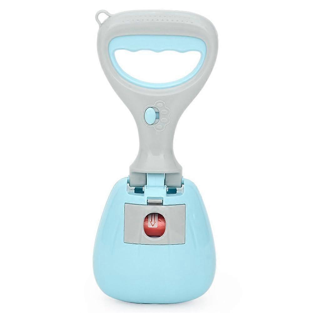 Indestructible Poop Scoop for Dogs and Cats with Easy Pickup, Hygienic Pet Waste Collector, Blue