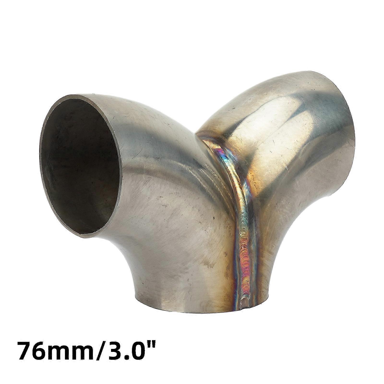 Multiple Size Automotive Y Pattern Exhaust Connector Stainless Construction Reduced Backpressure Enhances Power Output Multicolor