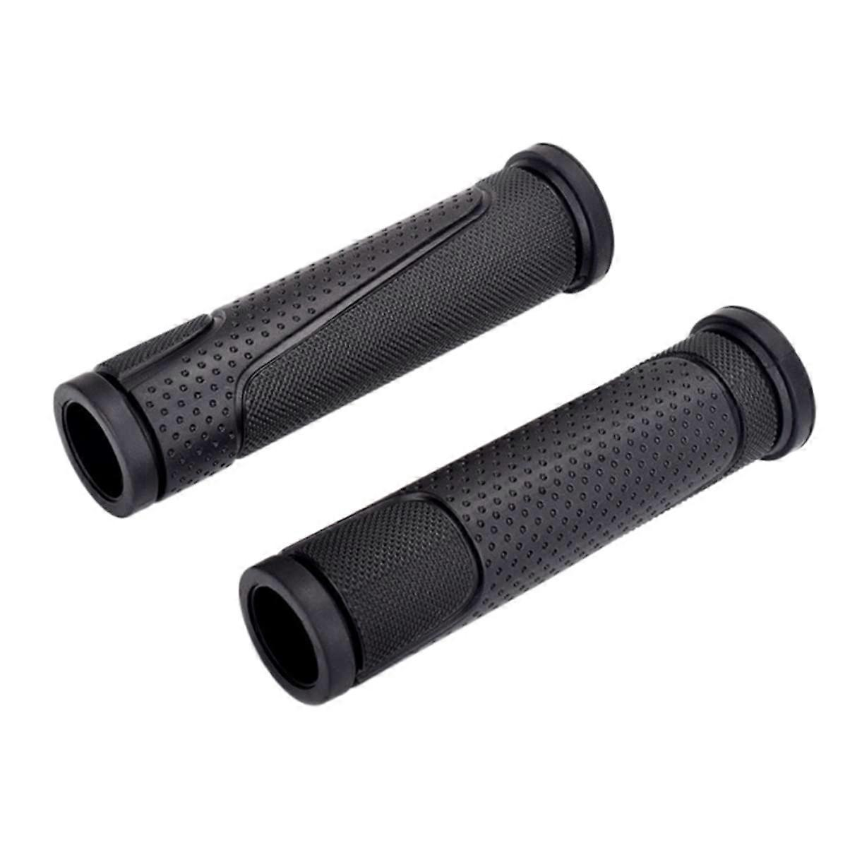 Non-Slip Handlebar Grips - One Pair, Ergonomic Design, Mountain and Road Bikes Compatible, Easy to Install and Remove