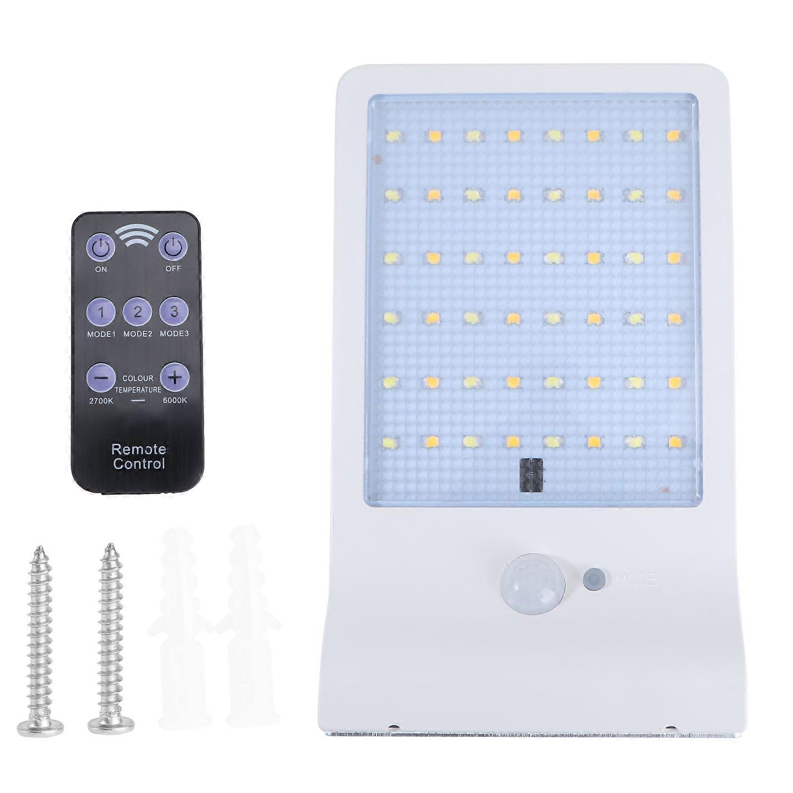 Solar Powered Street Lamp White 48 LED Superbright for Security Lighting Use