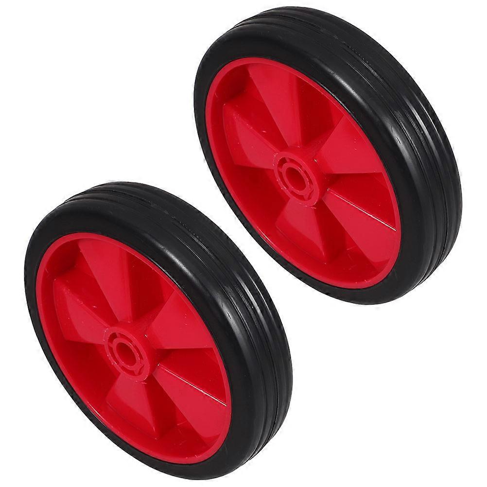 Pneumatic Pump Caster Wheels Replacement Set Thickened Rubber Plastic Wheels with Screw Nut for Workshop and Construction Use