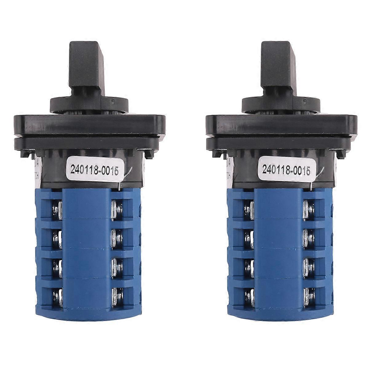 2X Rotary Switch On-Off-on 3 Position 4 Phases 20A 500V Double Speed Motor Small Plate Changeover Ca