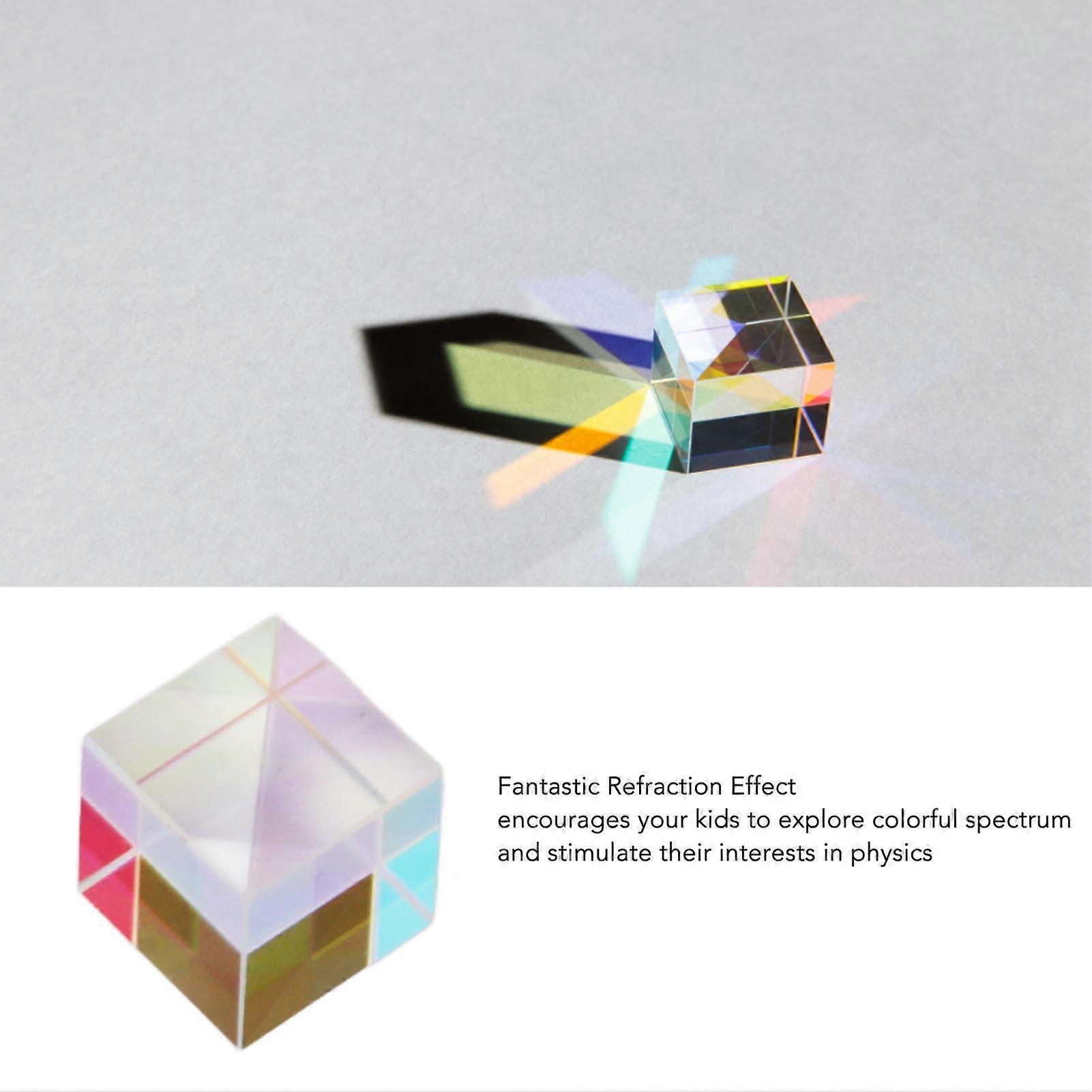 2Pcs Optical Glass Prism Mini Fantastic Refraction Smoothing Educational RGB Dispersion Prism for Teaching Photography