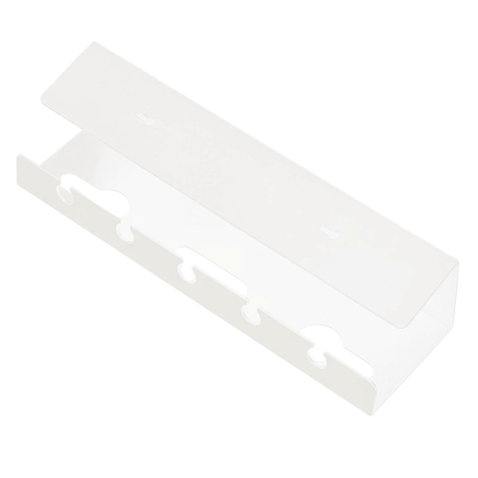 Under desk cable management Stable cable holder Hidden cable routing without drilling for gaming PC desk, nightstand kitchen workstation white