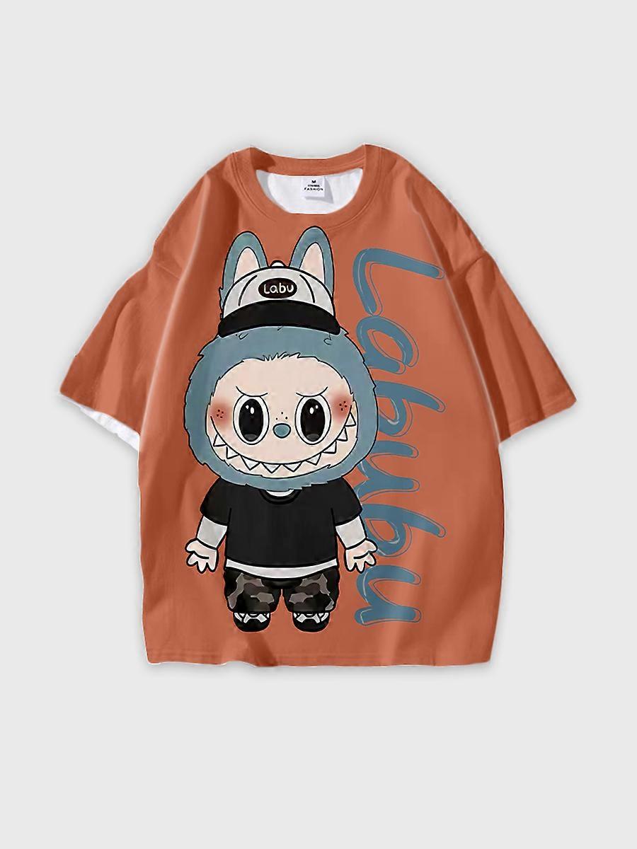 T-shirt round neck Pattern loose short sleeve P2513