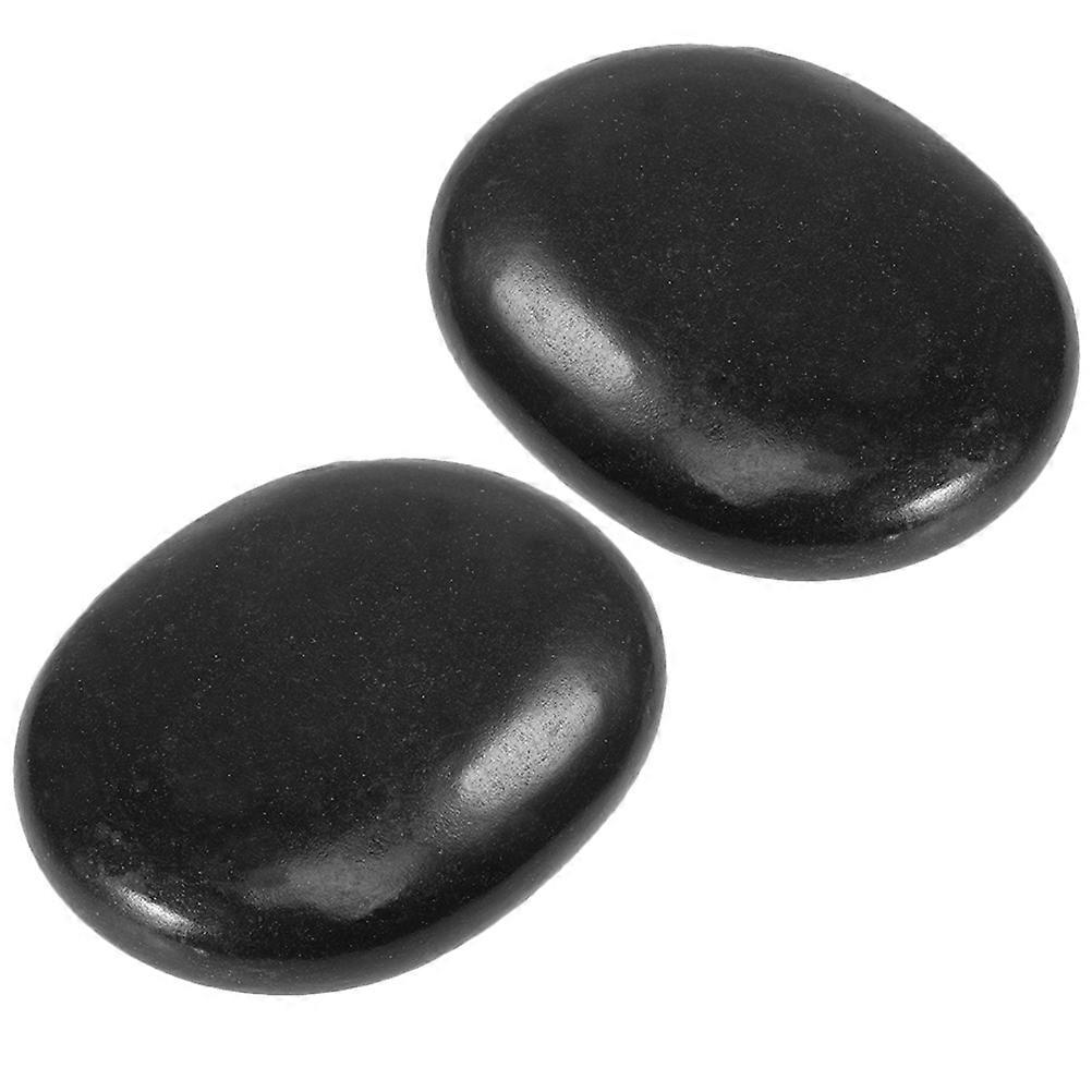 Black Massage Energy Stone for Home Use Stable Material Small Scraping Plates 2pcs
