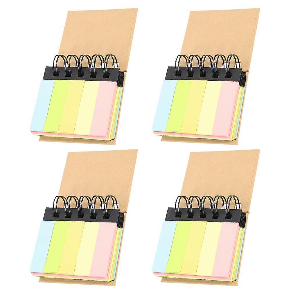 Compact Note Pads with Rings for Writing Use Assorted Color Kraft Paper Smooth Surface Portable