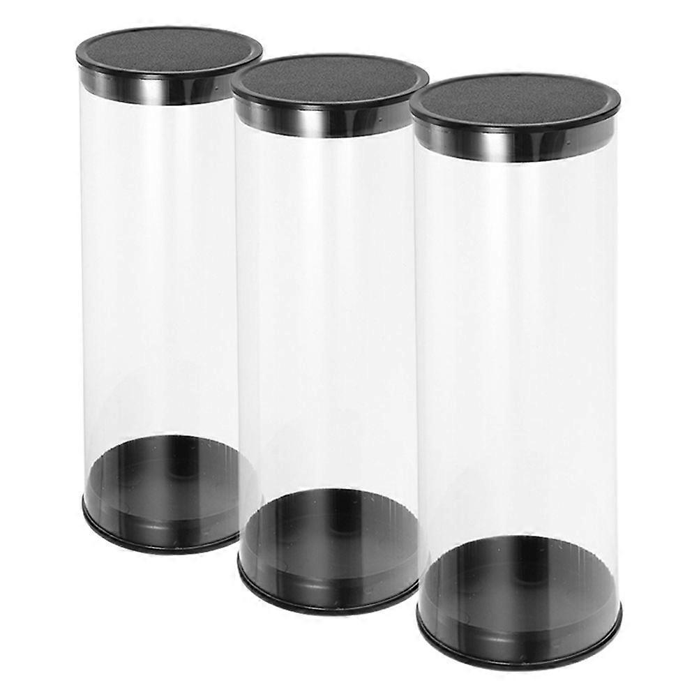 Clear Golf Ball Tube 3Pcs Cylinder Container Designed For Golf Enthusiasts Display And Storage