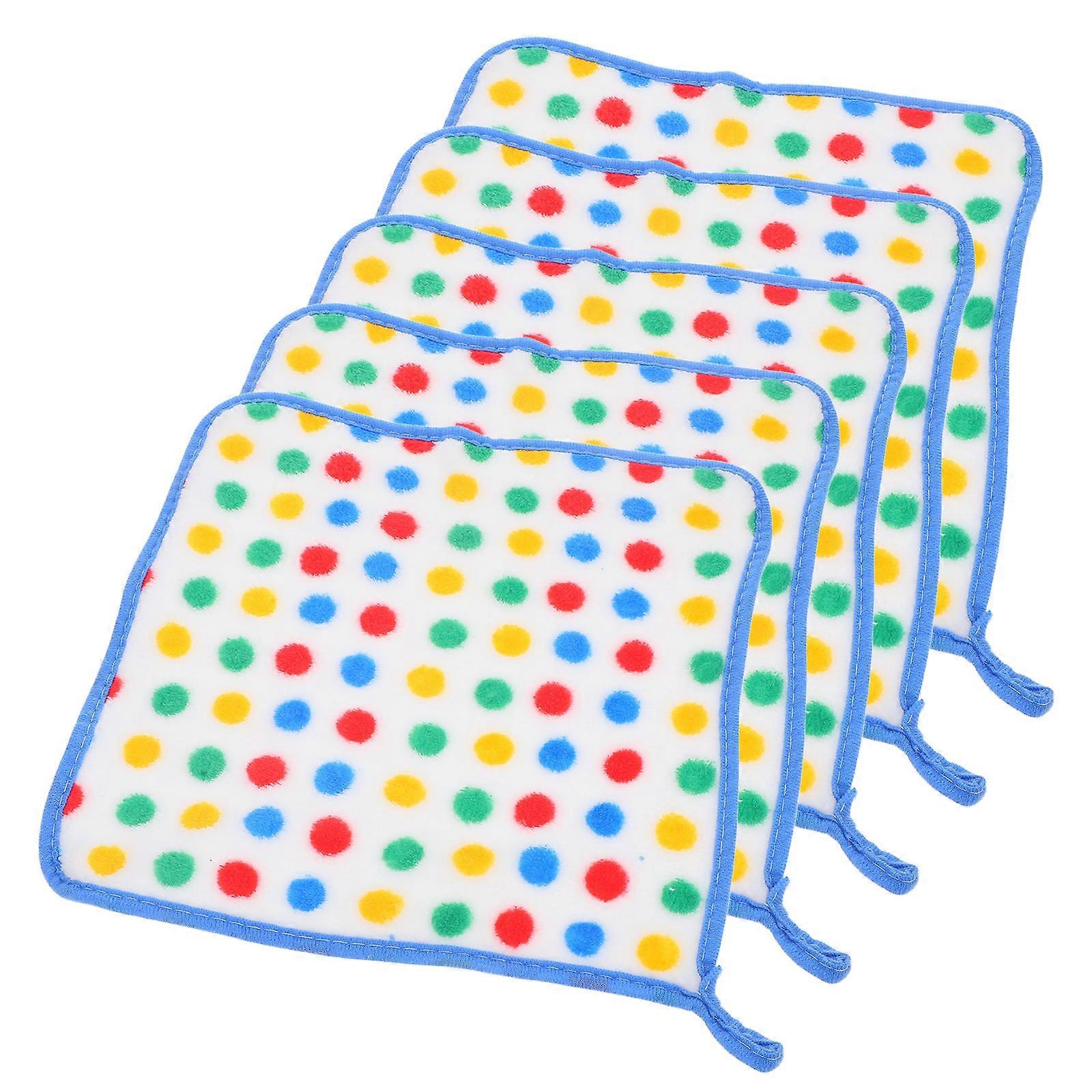 Multipurpose Reusable Kitchen Cloths Absorbent Cleaning Towels with Hanging Loop Multi Color 5 Pieces