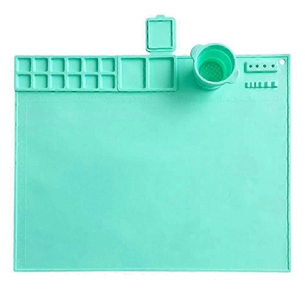 Washable Silicone Mat for Painting & Art - Multi-Purpose Sheet with Palette & Casting Molds for Graffiti and Creative Projects