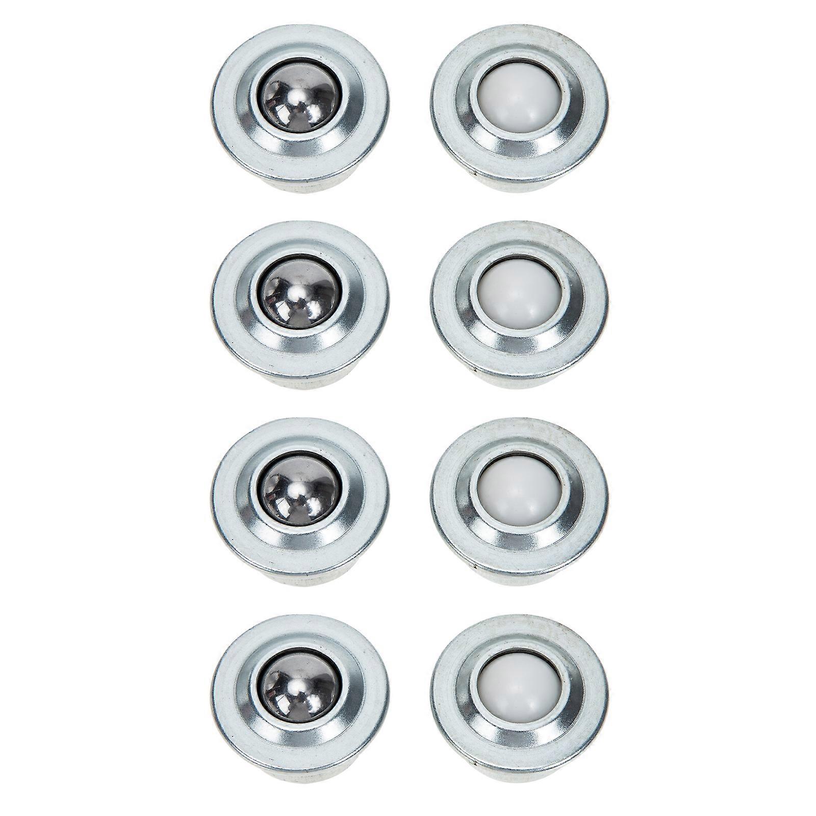 Practical Carbon Steel and Nylon Universal Wheel with Smooth Surface Silver Color for Home Use 360 Degree Rotation