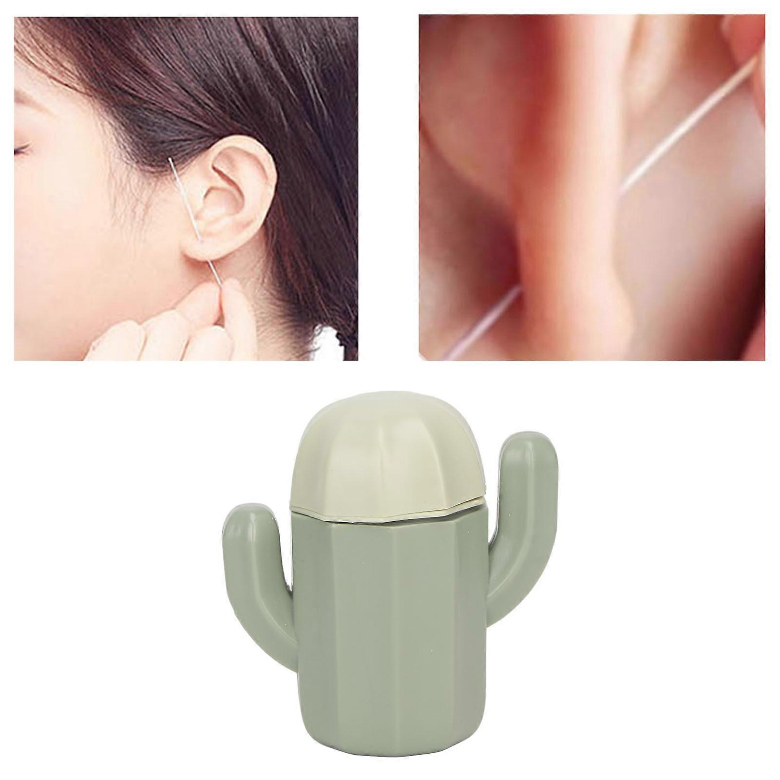 Earrings Hole Cleaner Set Odor Removal 240pcs Lines 20ml Solution Ear Piercing Aftercare Tool Set Mint Fragrance 