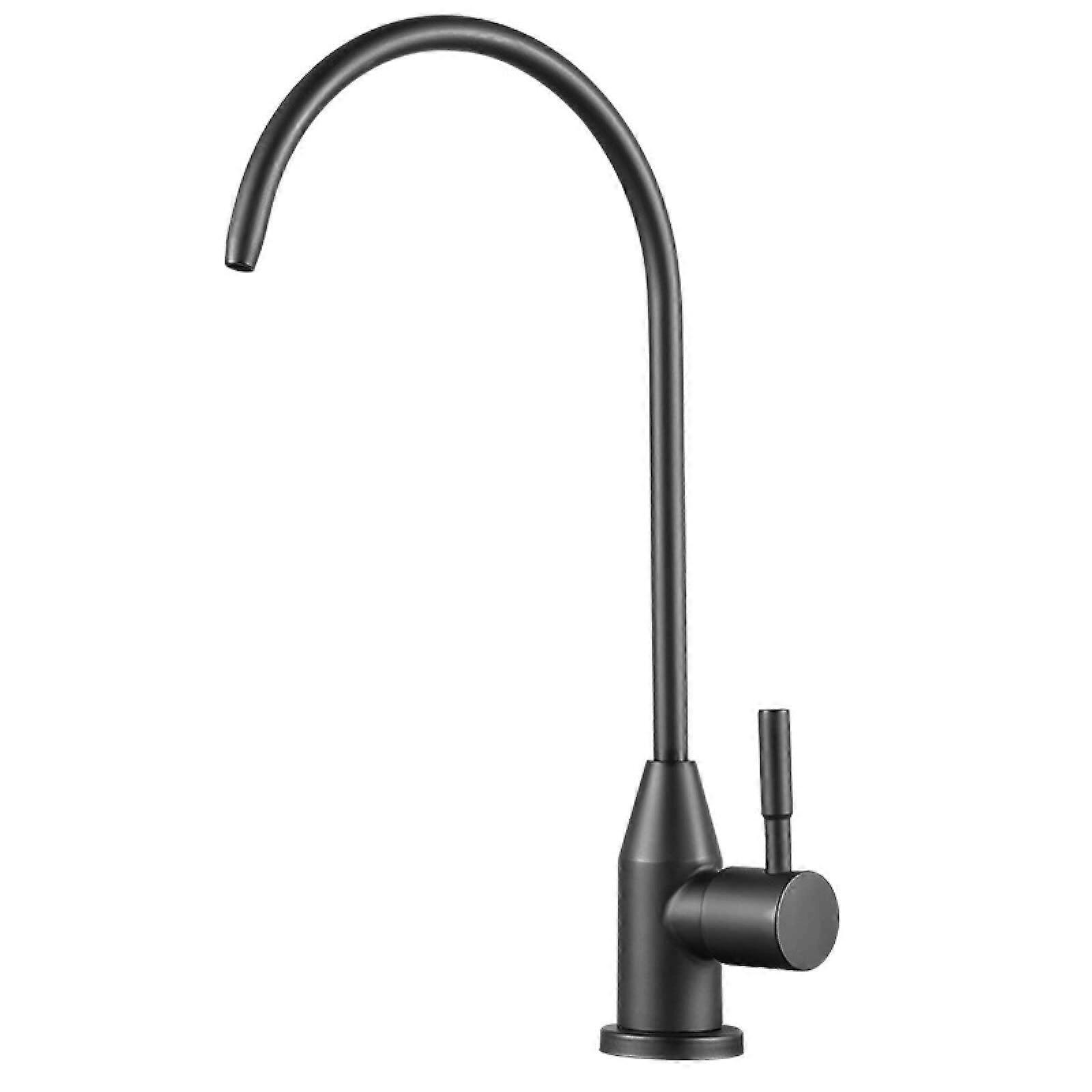 Filtered water faucet for kitchen sink, single hole black kitchen faucet with drinking water function.