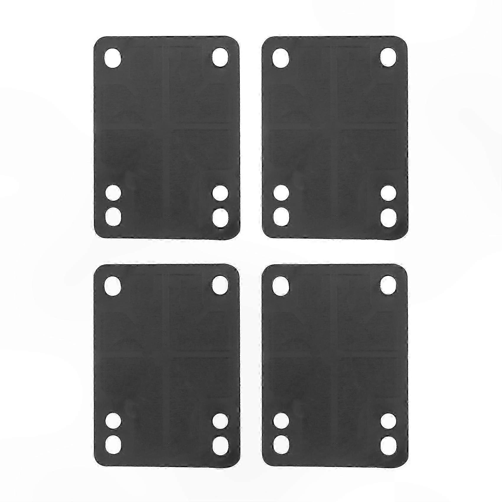 Skateboard Riser Pads, 3mm Thick Rubber Shock Absorbers, Set of 4 for Stability and Performance