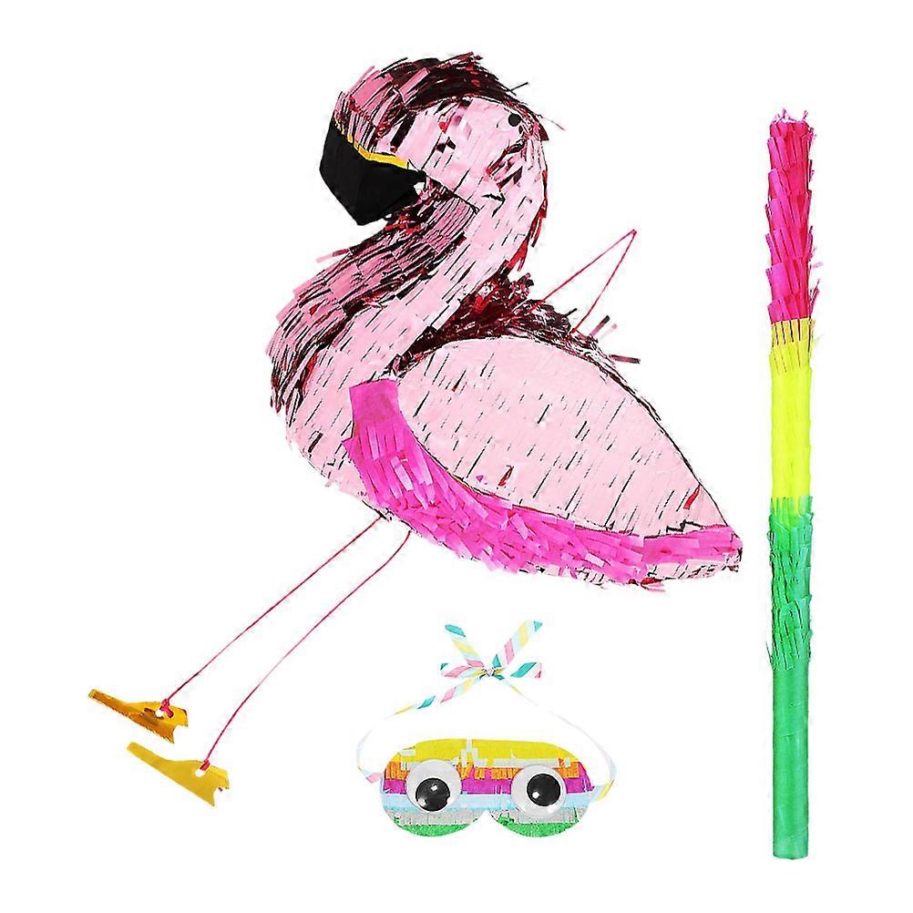 Flamingo Blindfold Game Set for Tropical & Hawaiian Party Supplies Interactive Fun for Summer Gatherings