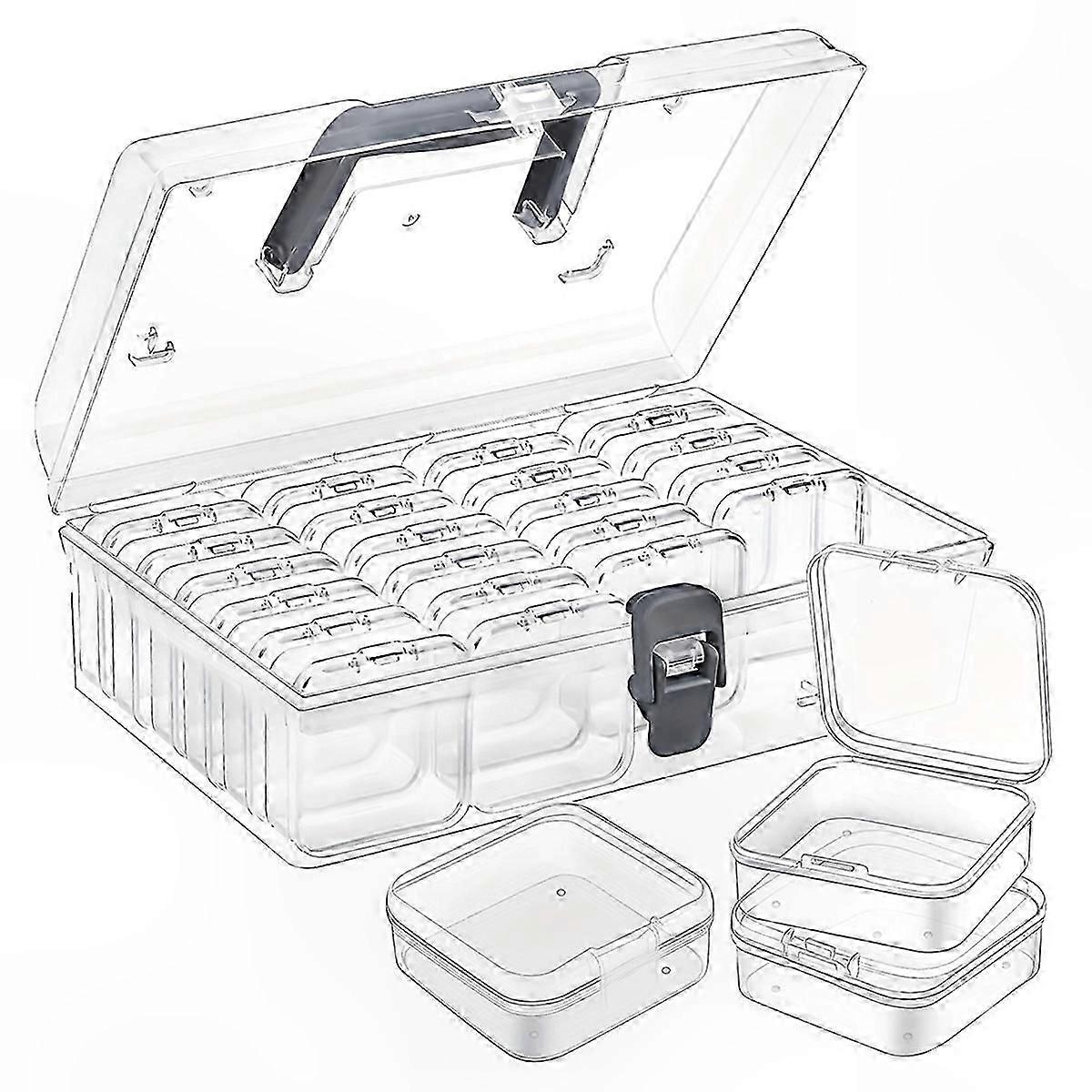 Craft Storage Box with Handle for Organizing Beads and Small Items