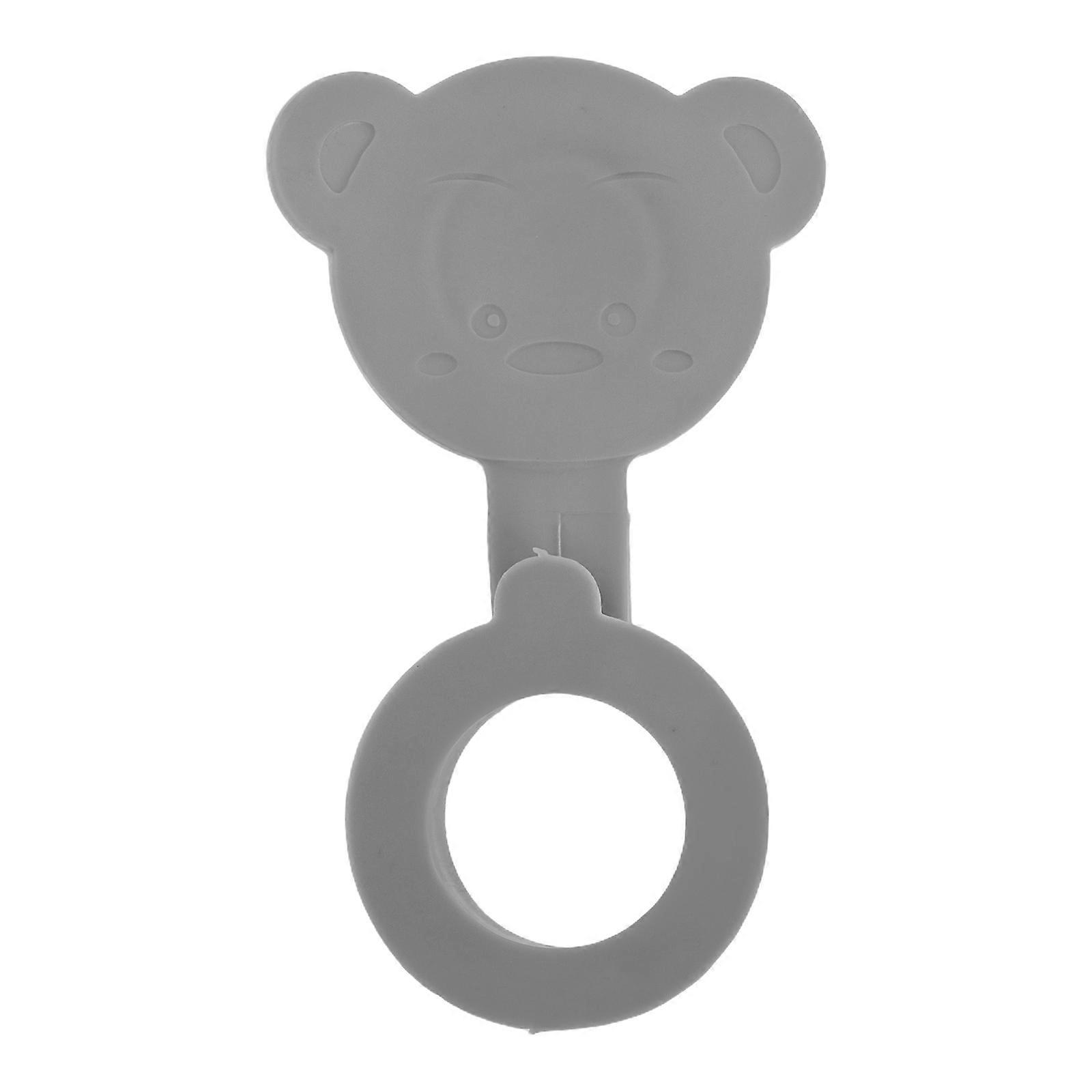 Universal Silicone Bathtub Drain Cover for Toddlers Easy to Install Nonslip Bath Plug Light Grey