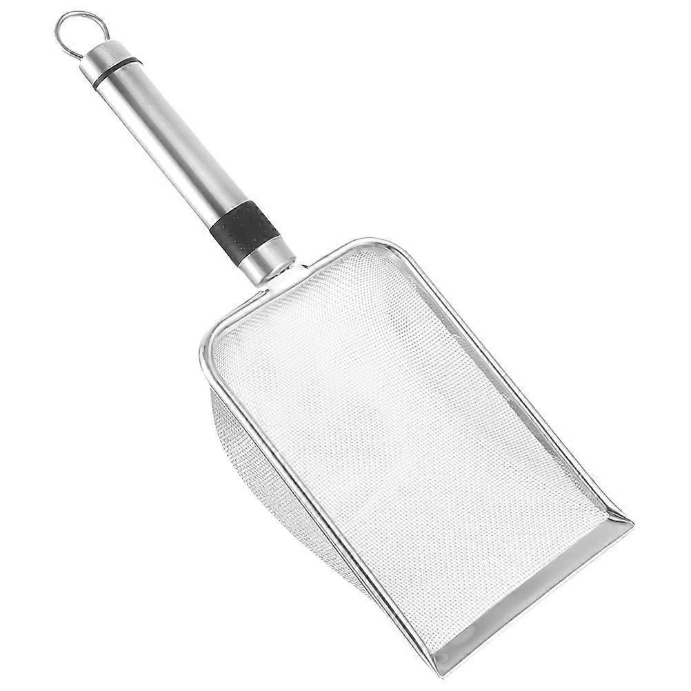 Metal Cat Litter Scoop with Stainless Steel for Home Use Silver Color Practical and Durable 7.5 Inches