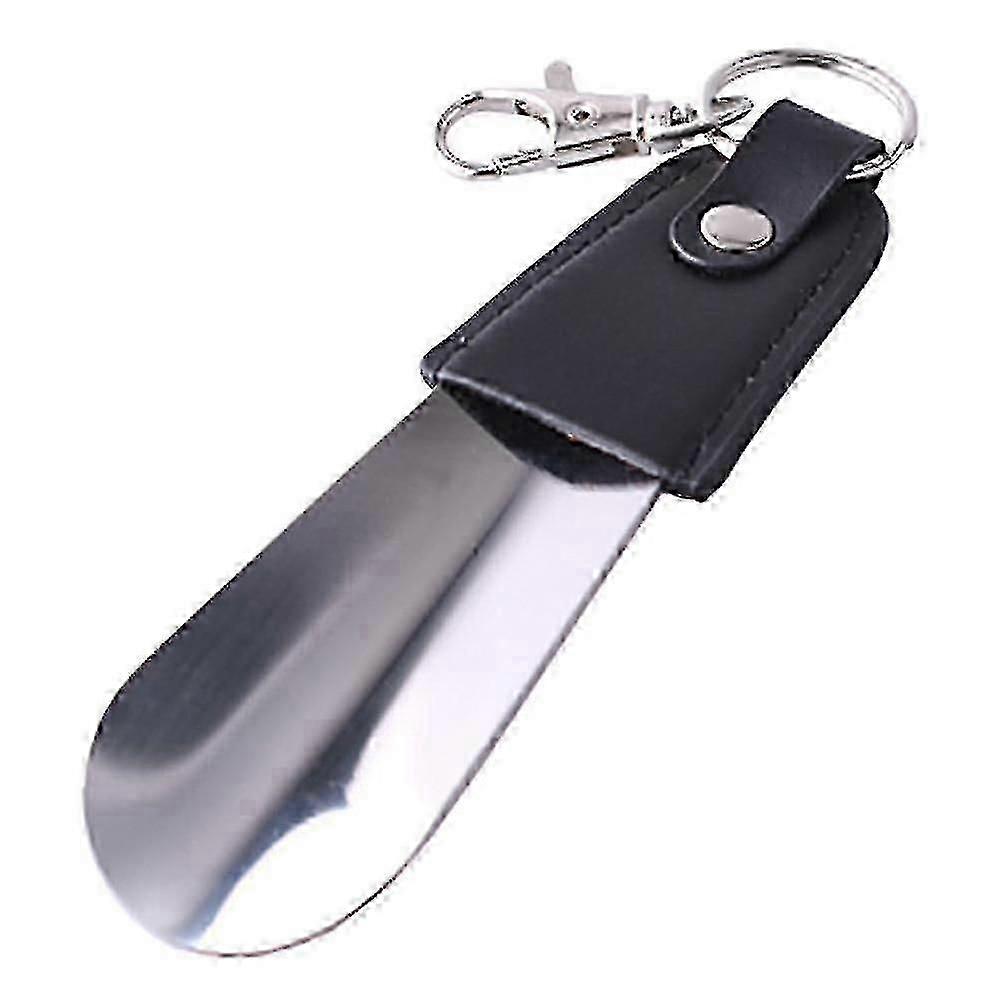 Portable Folding Metal Shoehorn With Key Ring