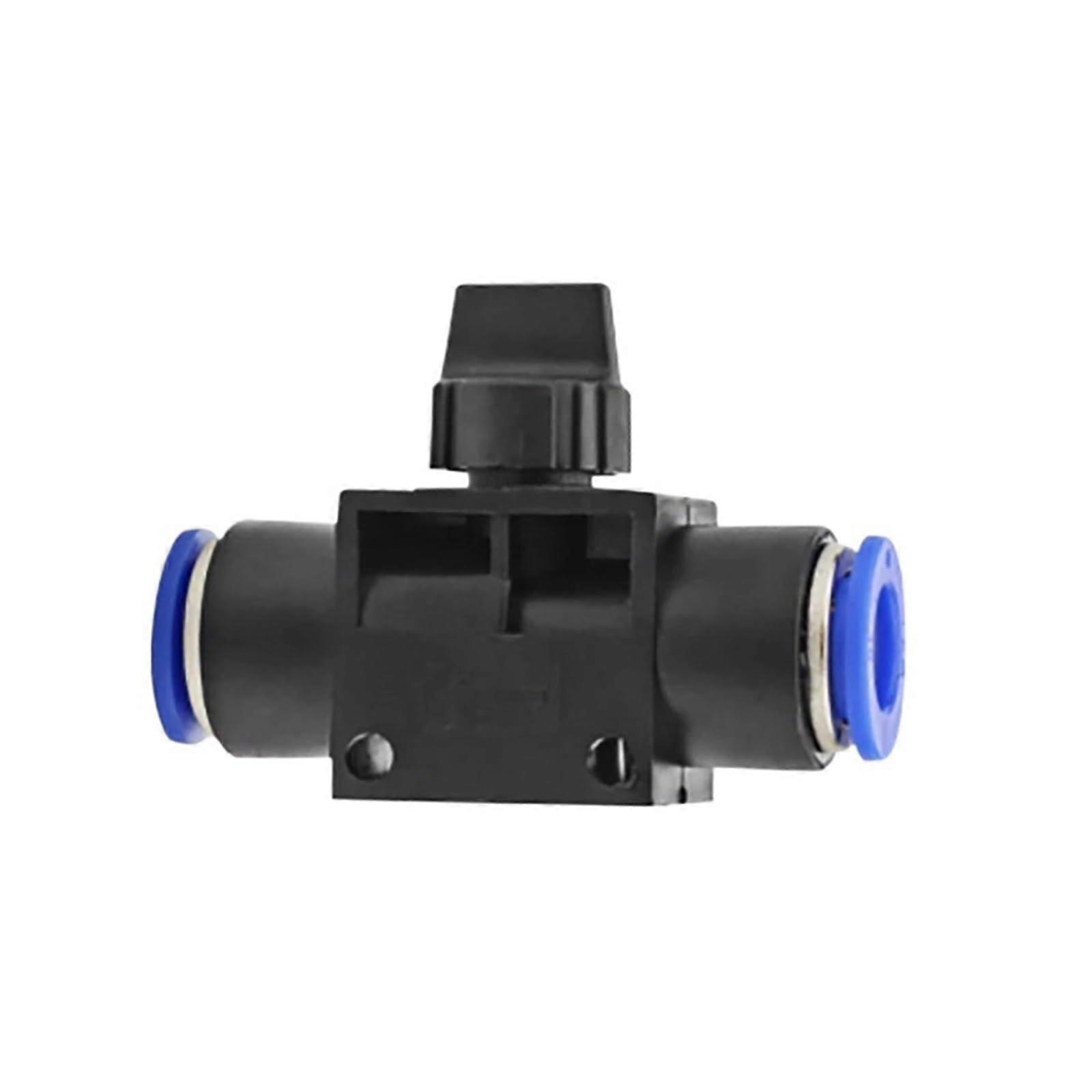 10Pcs Pneumatic Fitting HVFF4 HVFF6 HVFF8 10 12 Pressure Regulator Pipe Throttle Valve Compressor Accessories Hand Valve Switch (HVFF4)