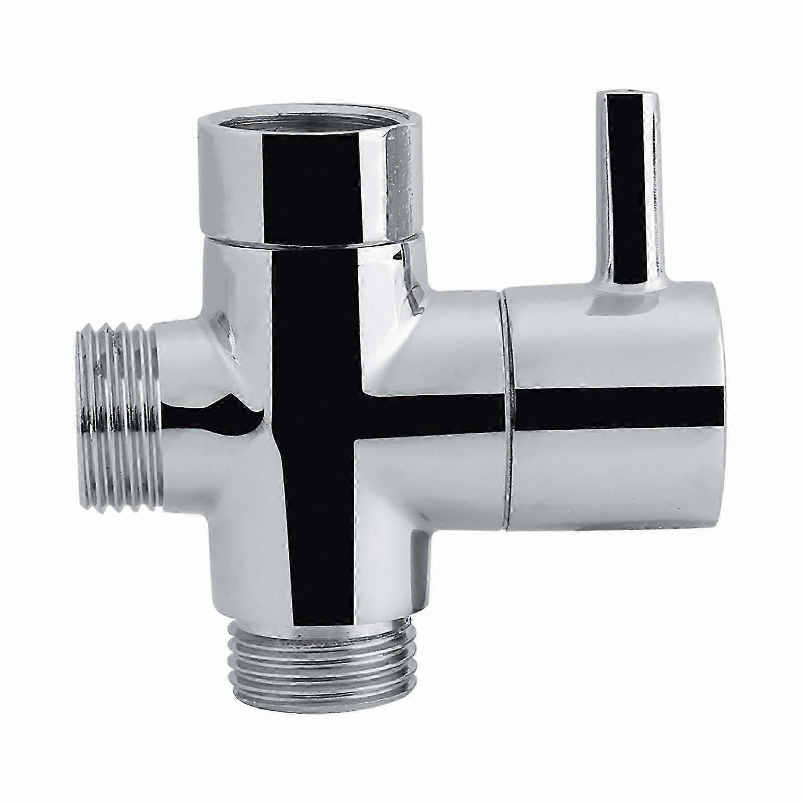 3-Way T-Shape Shower Diverter with Chrome Finish, Universal Fit for Easy Installation and Toilet Bidet Sprayer Adapter
