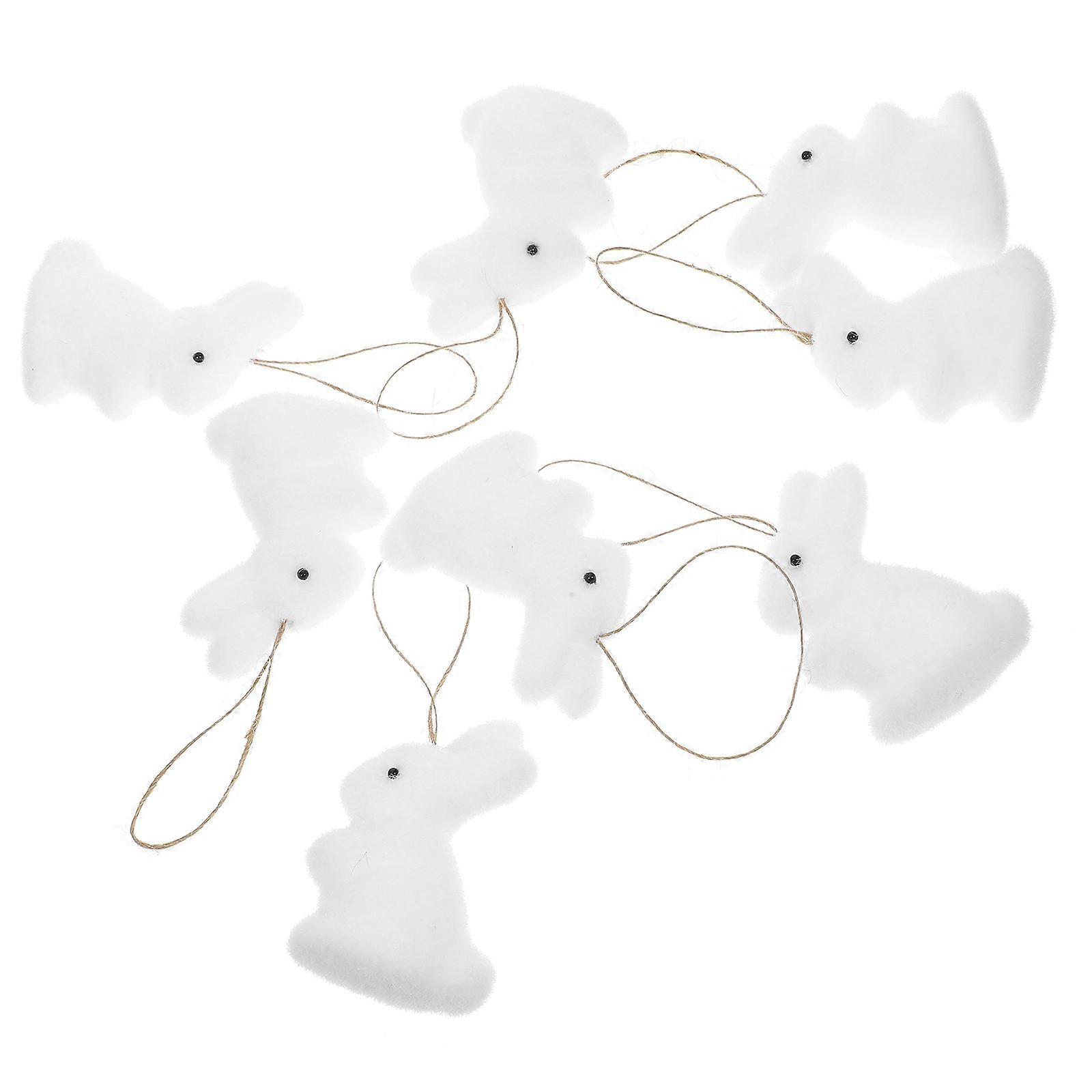 12pcs Easter Decorations Bunny Ornaments Easter Tree Hanging Rabbit Pendants